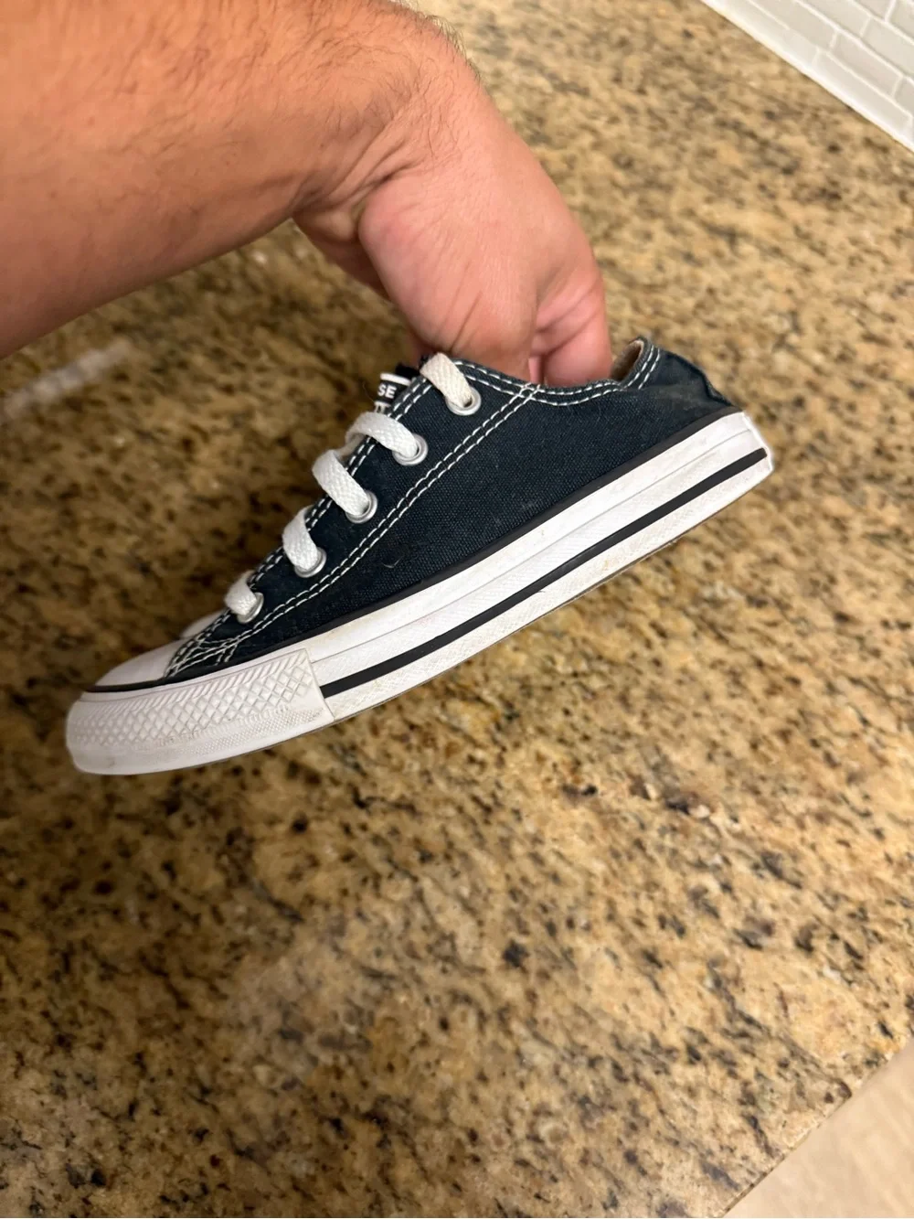 Converse Chuck Taylor CTAS Shoreline Black White Preschool PS Size 13C Used